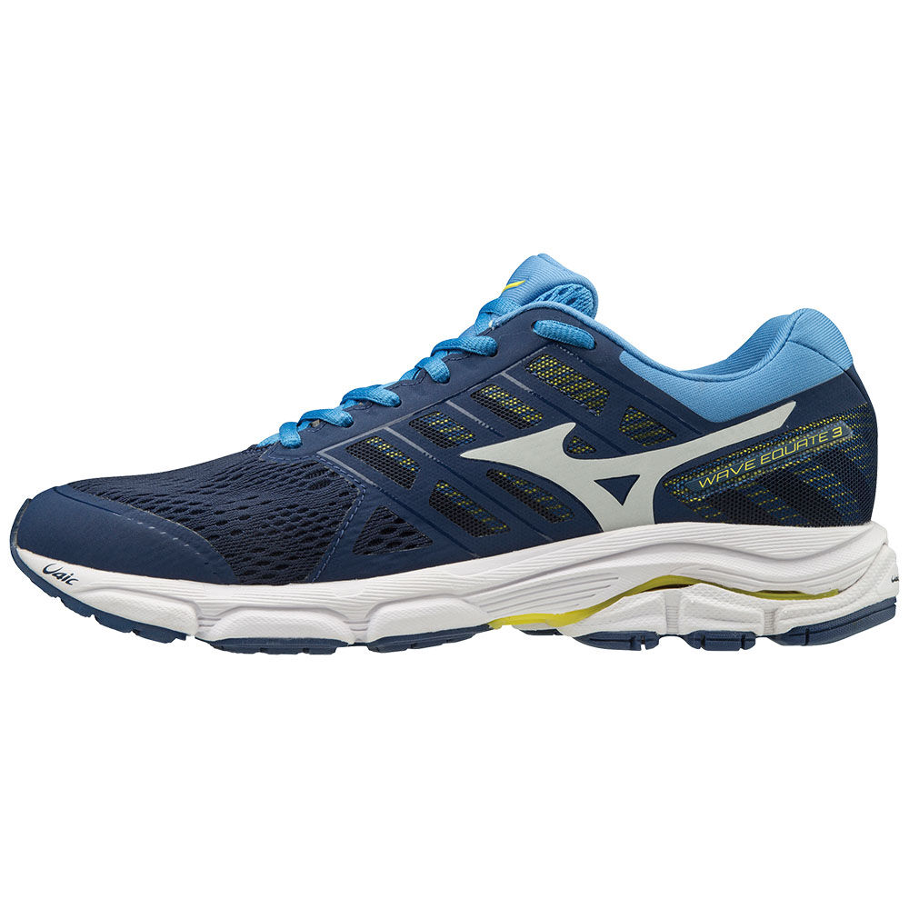 Mizuno WAVE EQUATE 3 - Erkek Koşu Ayakkabısı - Mavi/Gri/Sarı Türkiye (JAECUT-243)